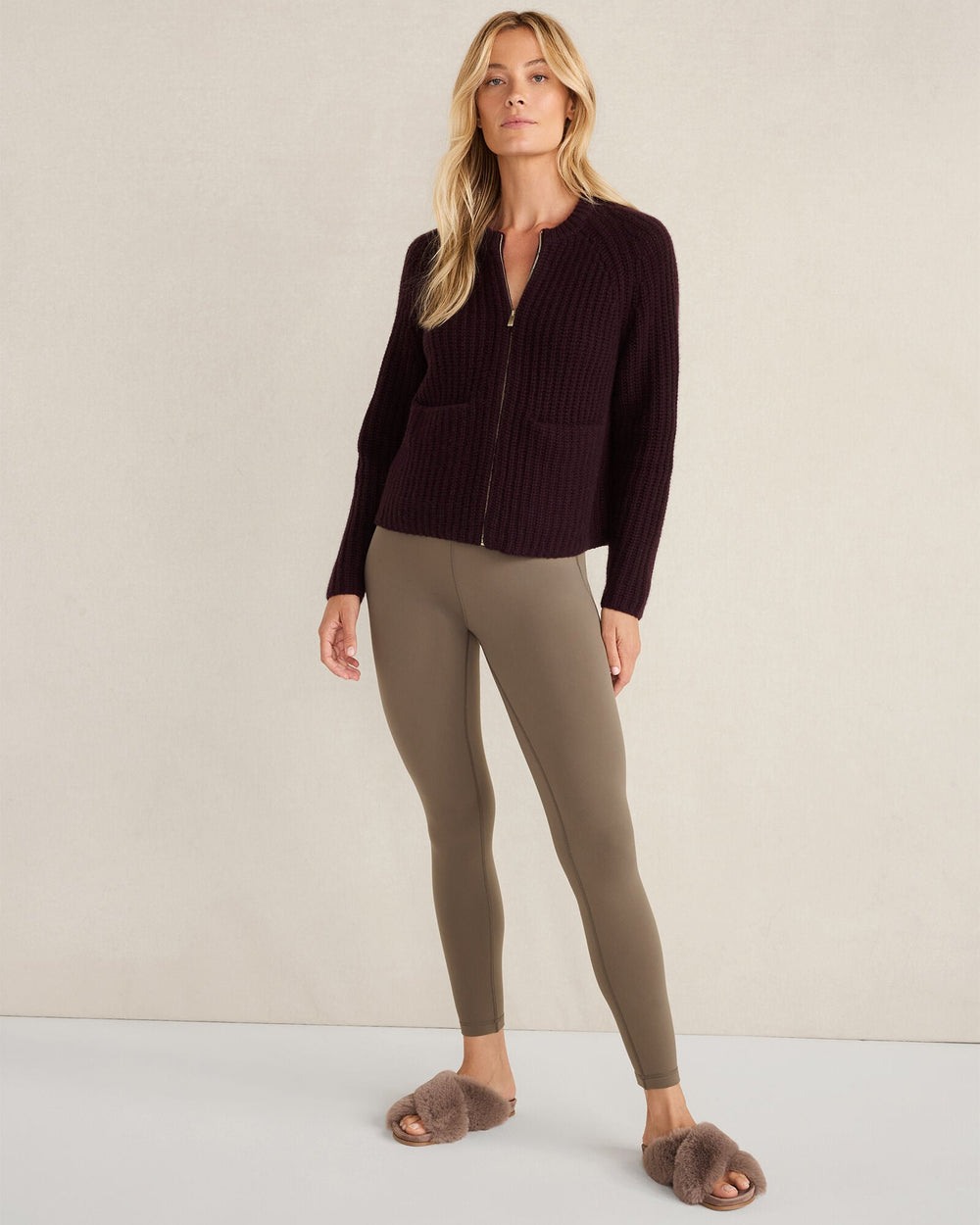 CASHMERE ZIP FRONT BOMBER JACKET | Talbots online