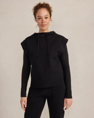 VISCOSE BLEND SLEEVELESS HOODIE | Talbots outlet
