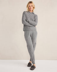 CASHMERE CABLE COLLARED SWEATER | Talbots on sale