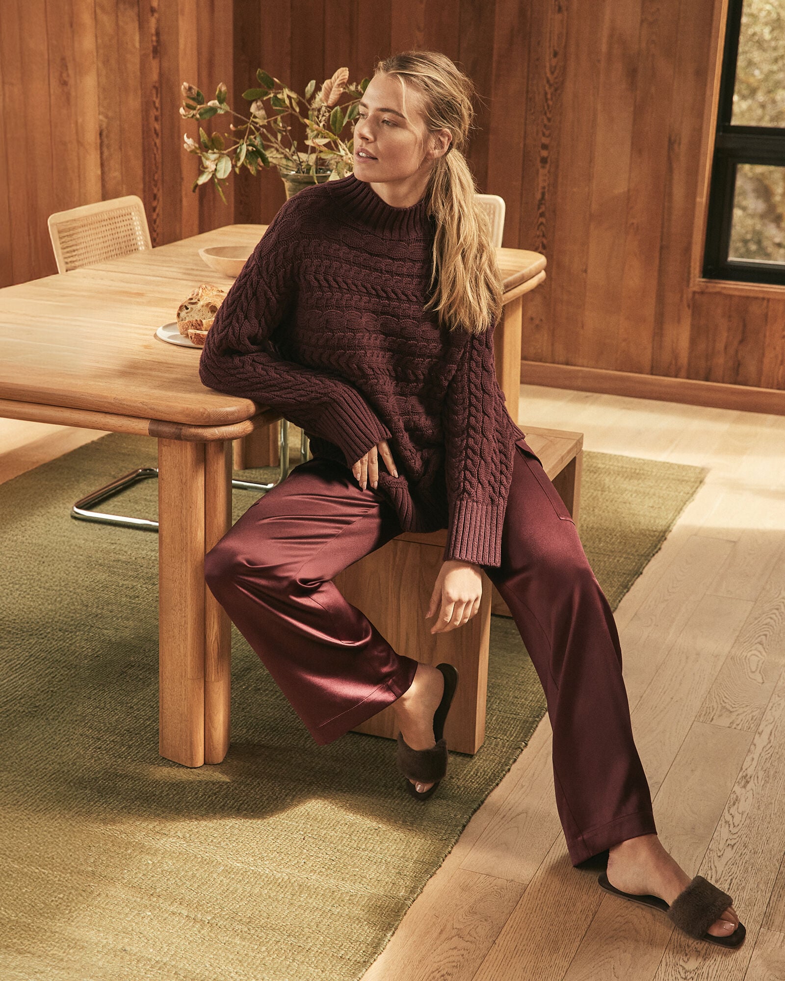 LUXE SILK CARGO PANTS | Talbots discount