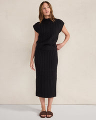 ORGANIC COTTON BLEND CABLE MIDI SKIRT | Talbots near me