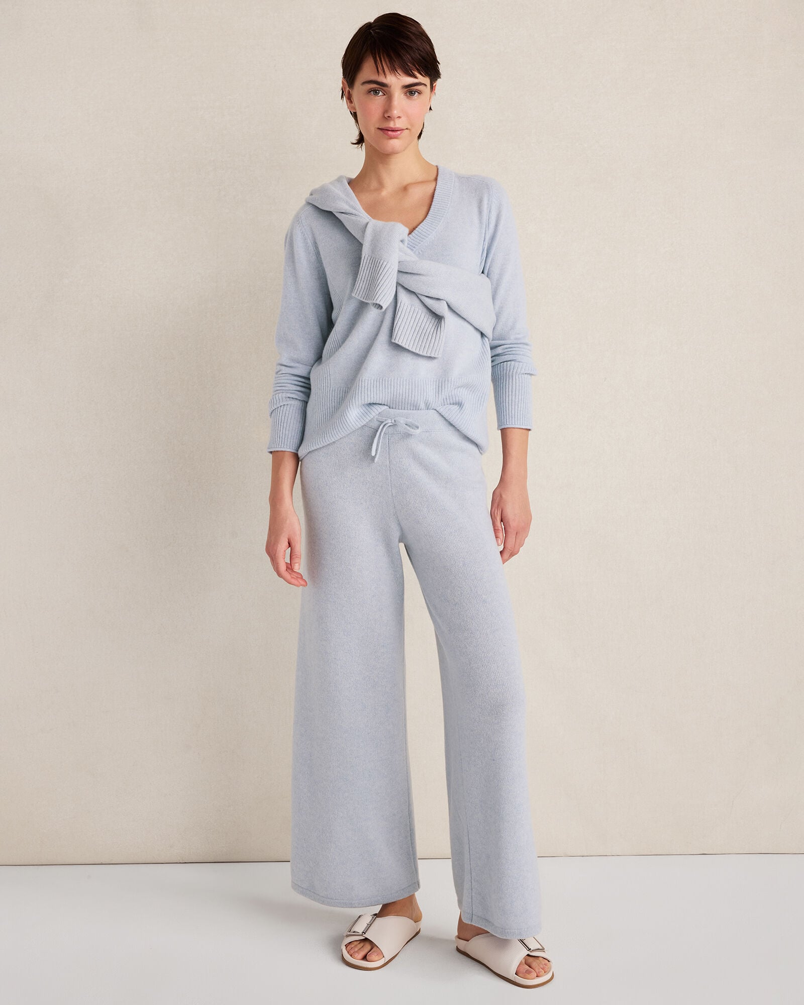 CASHMERE WIDE LEG PANTS | Talbots sale
