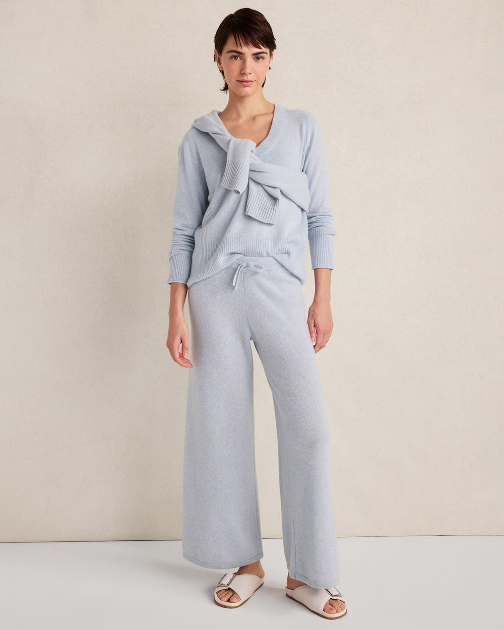 CASHMERE WIDE LEG PANTS | Talbots discount