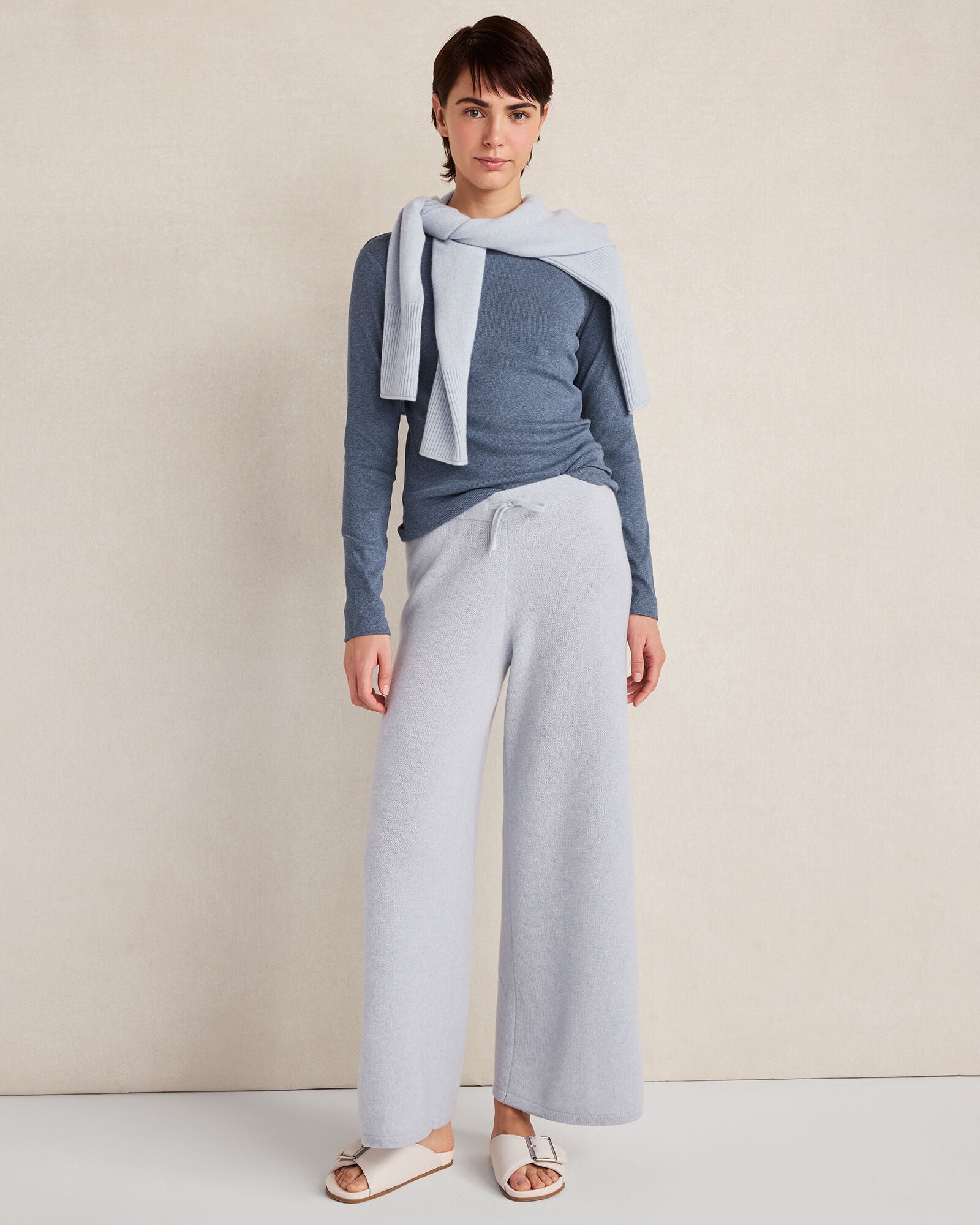 CASHMERE WIDE LEG PANTS | Talbots for sale
