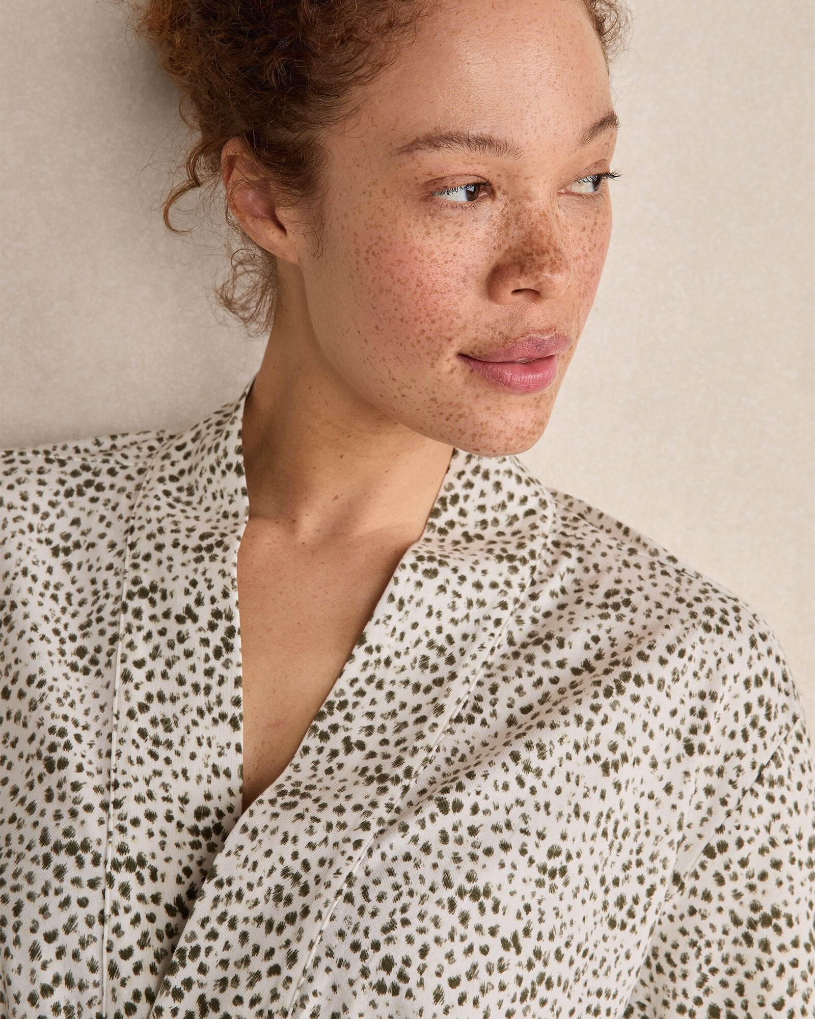 ORGANIC COTTON JERSEY ANIMAL DOT ROBE | Talbots outlet