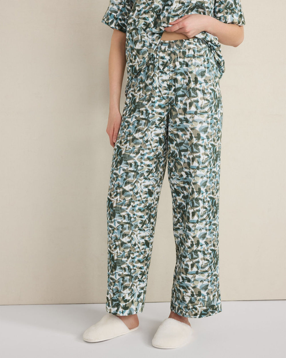 ORGANIC COTTON GAUZE FLORAL PAJAMA PANTS | Talbots online