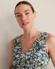 ORGANIC COTTON GAUZE FLORAL CHEMISE | Talbots sale