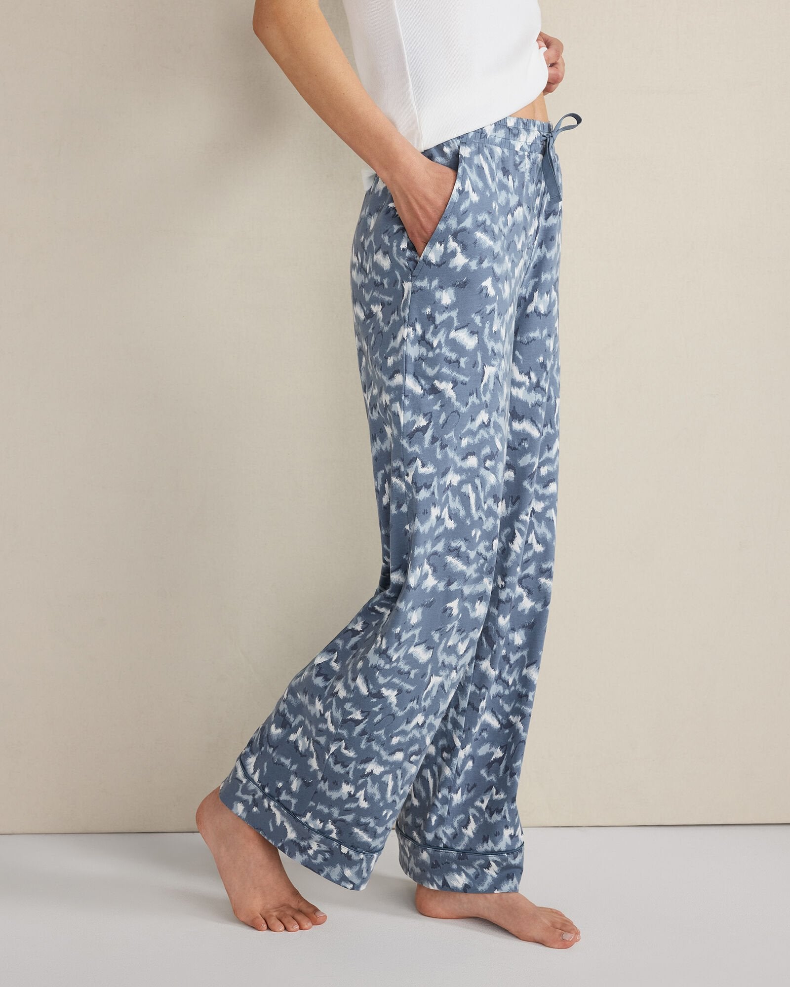 ORGANIC COTTON JERSEY WAVE PAJAMA PANTS | Talbots outlet