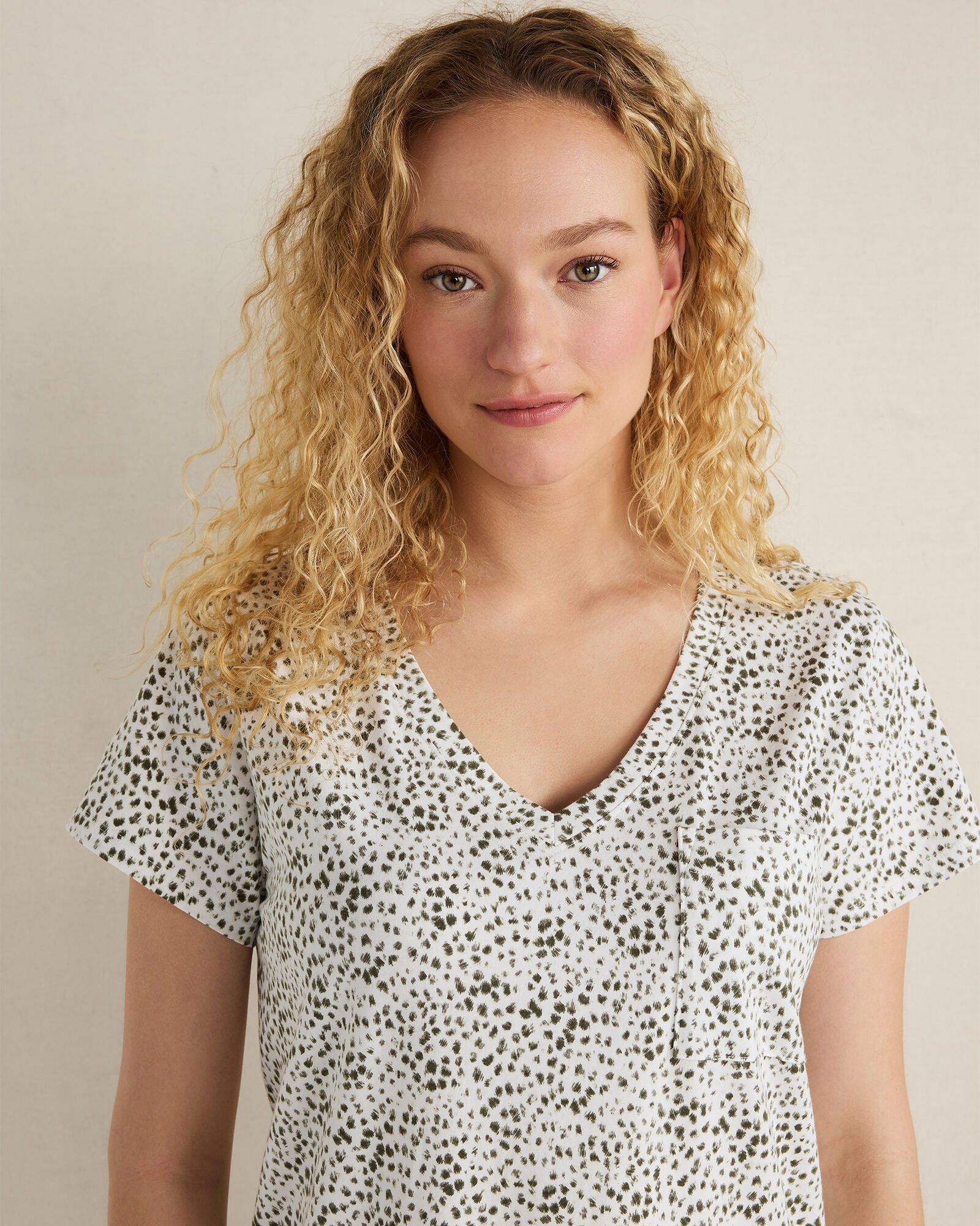 ORGANIC COTTON JERSEY ANIMAL DOT SLEEP DRESS | Talbots online