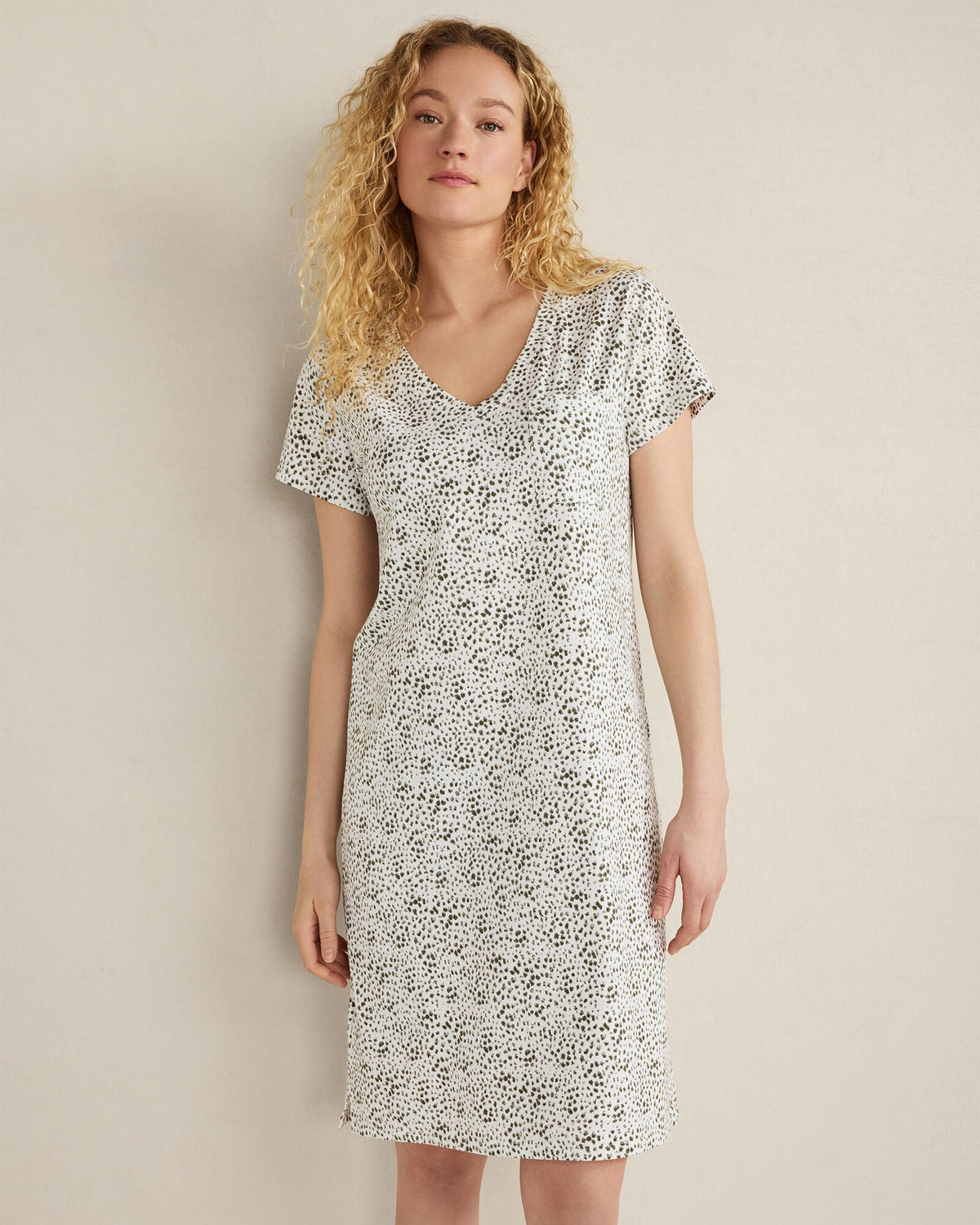 ORGANIC COTTON JERSEY ANIMAL DOT SLEEP DRESS | Talbots online