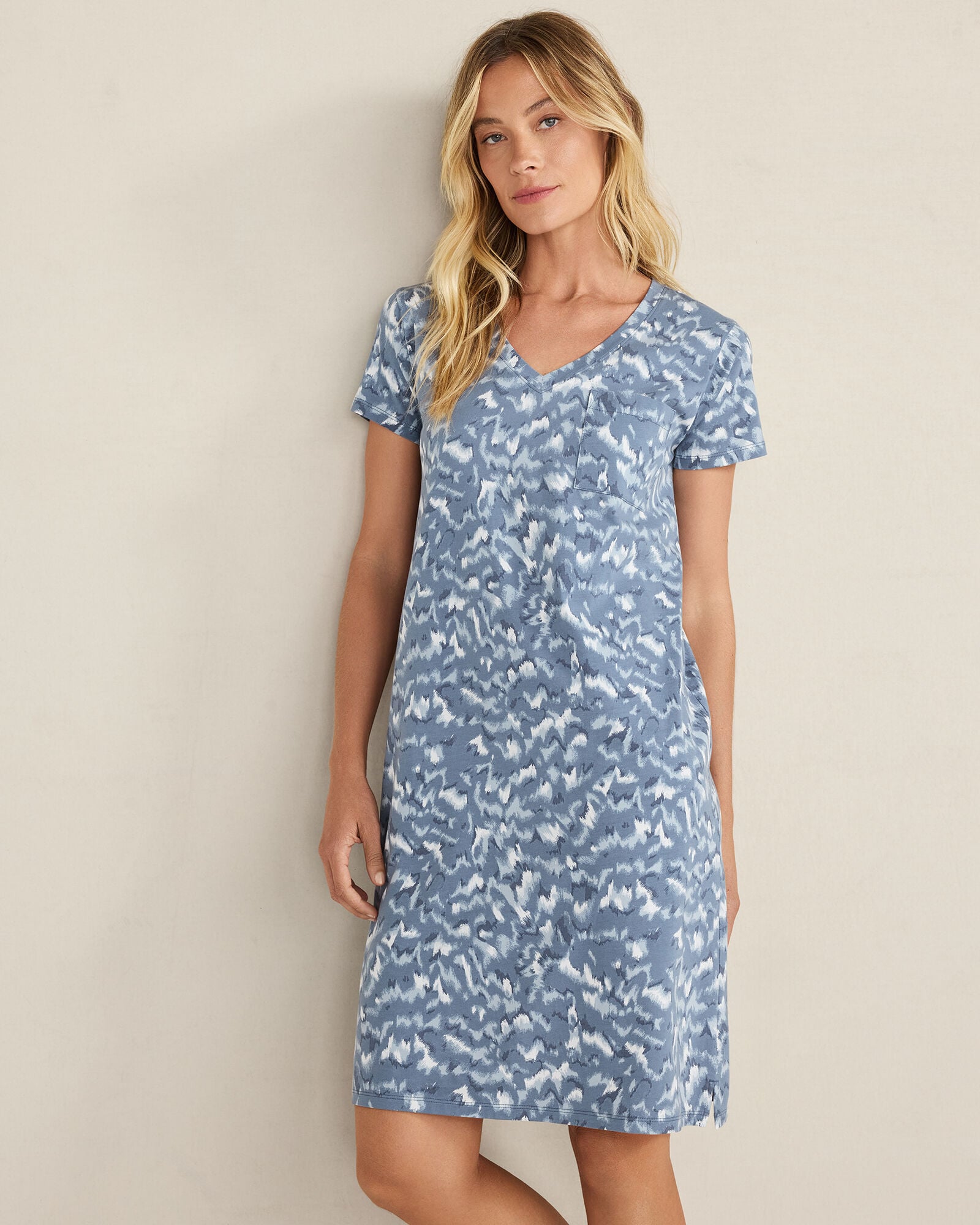 ORGANIC COTTON JERSEY WAVE SLEEP DRESS | Talbots for sale