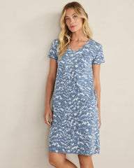 ORGANIC COTTON JERSEY WAVE SLEEP DRESS | Talbots for sale