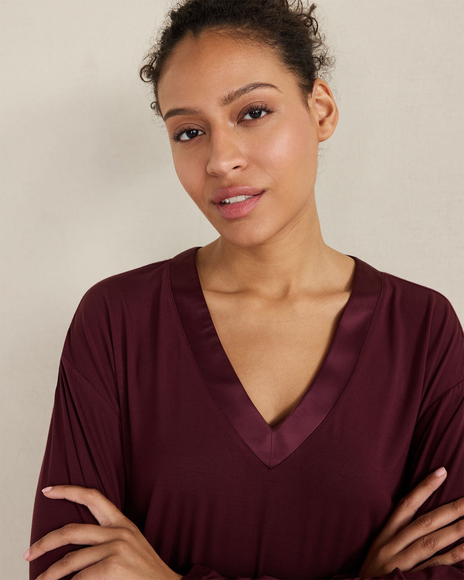 CALM & COOL LONG SLEEVE SLEEP TOP | Talbots online