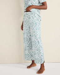 ORGANIC COTTON JERSEY BLURRED FLORAL PAJAMA PANTS | Talbots on sale