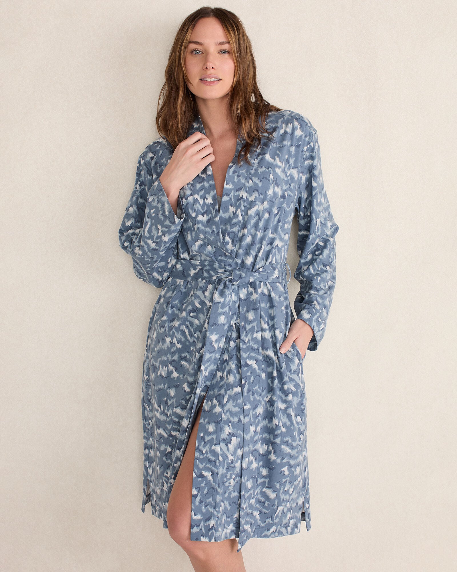 ORGANIC COTTON JERSEY WAVE ROBE | Talbots sale