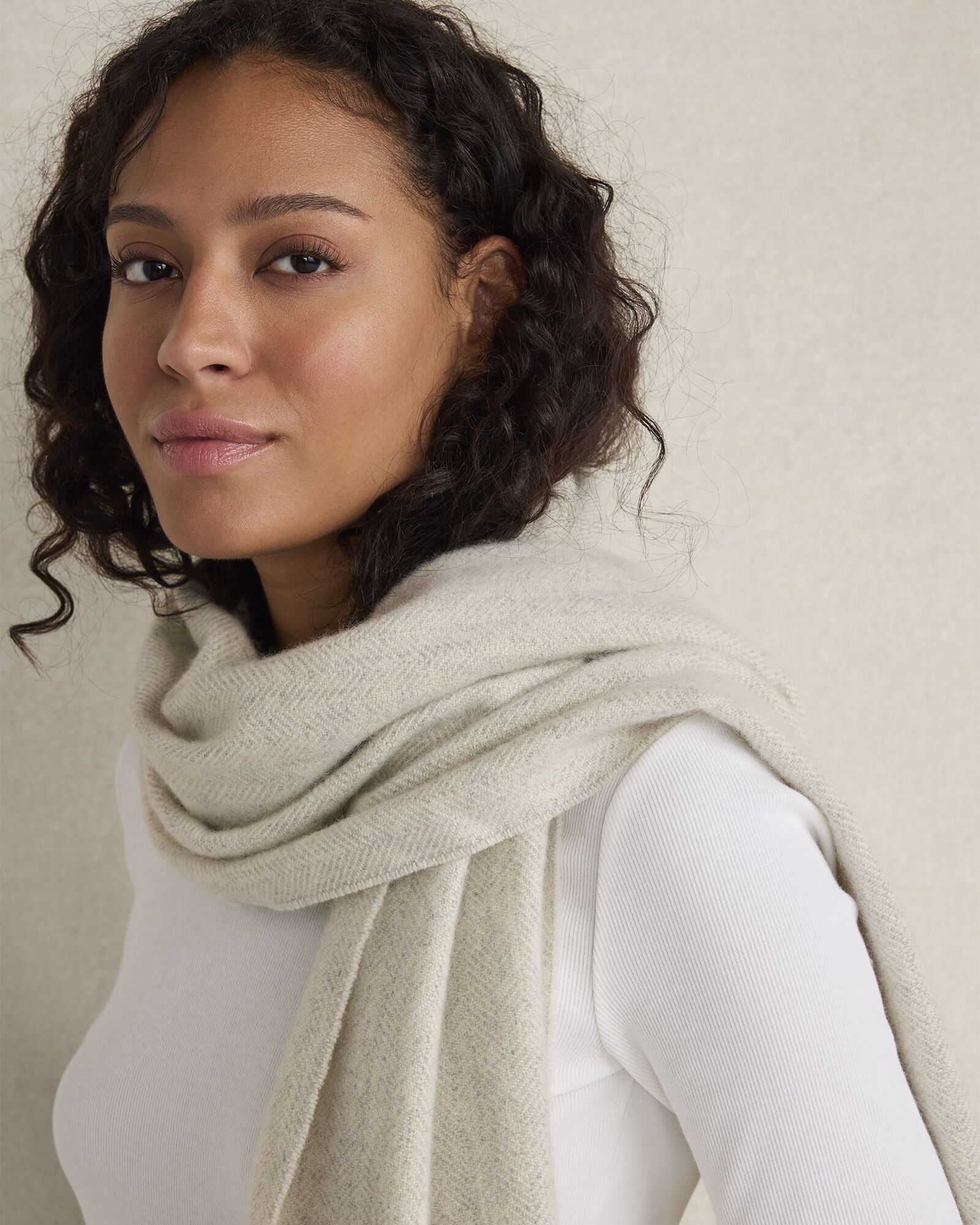 CASHMERE HERRINGBONE WOVEN SCARF | Talbots near me