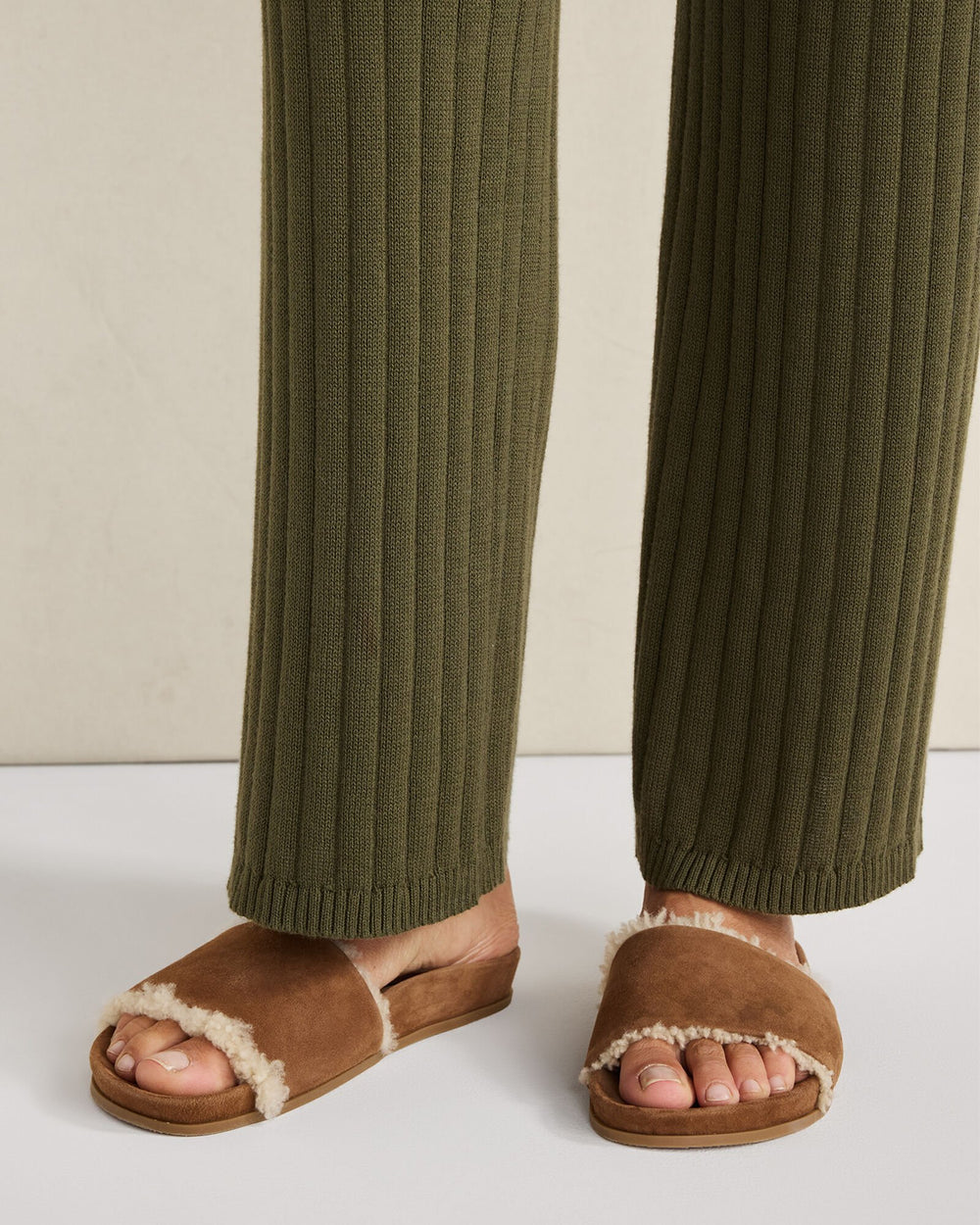 SUEDE AND SHERPA MOLDED SLIDES | Talbots US