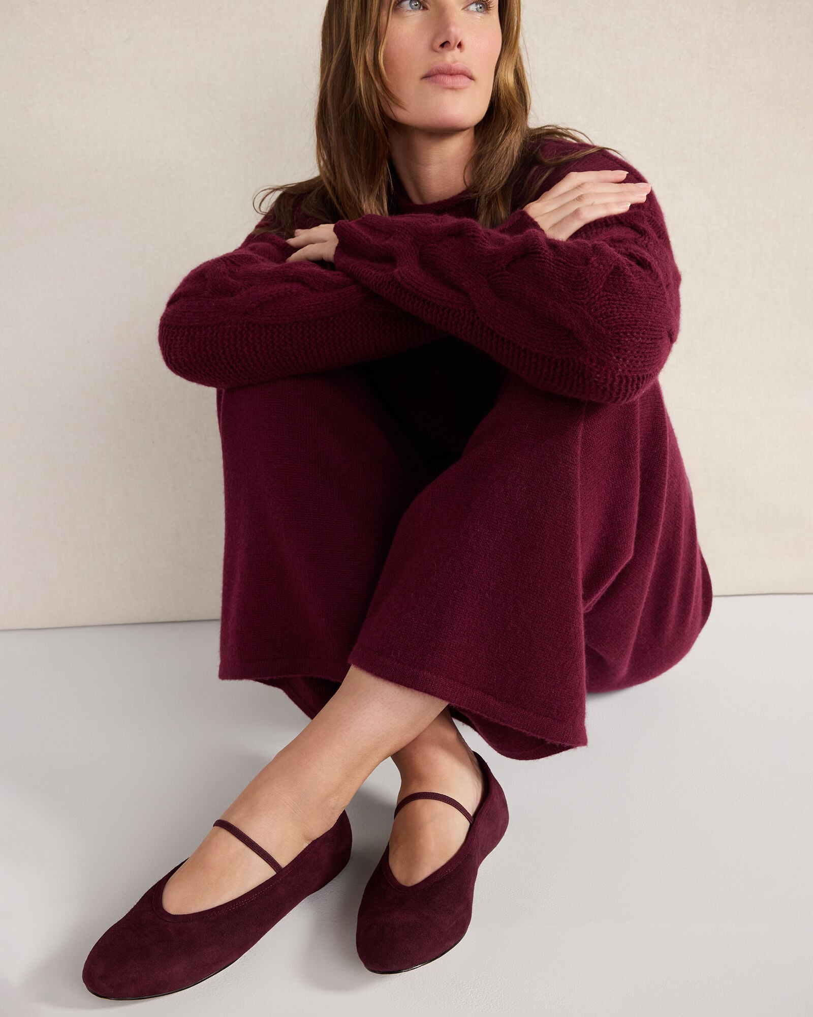 SUEDE MARY JANE BALLET FLATS | Talbots for sale