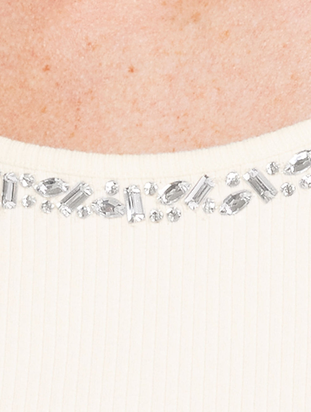 EMBELLISHED RIBBED SCOOP NECK TEE | Talbots discount
