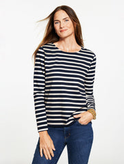 CREWNECK TEE - SEQUIN STRIPE | Talbots outlet