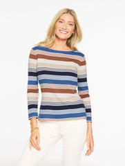 BATEAU NECK TEE - SUNBEAM STRIPE | Talbots sale