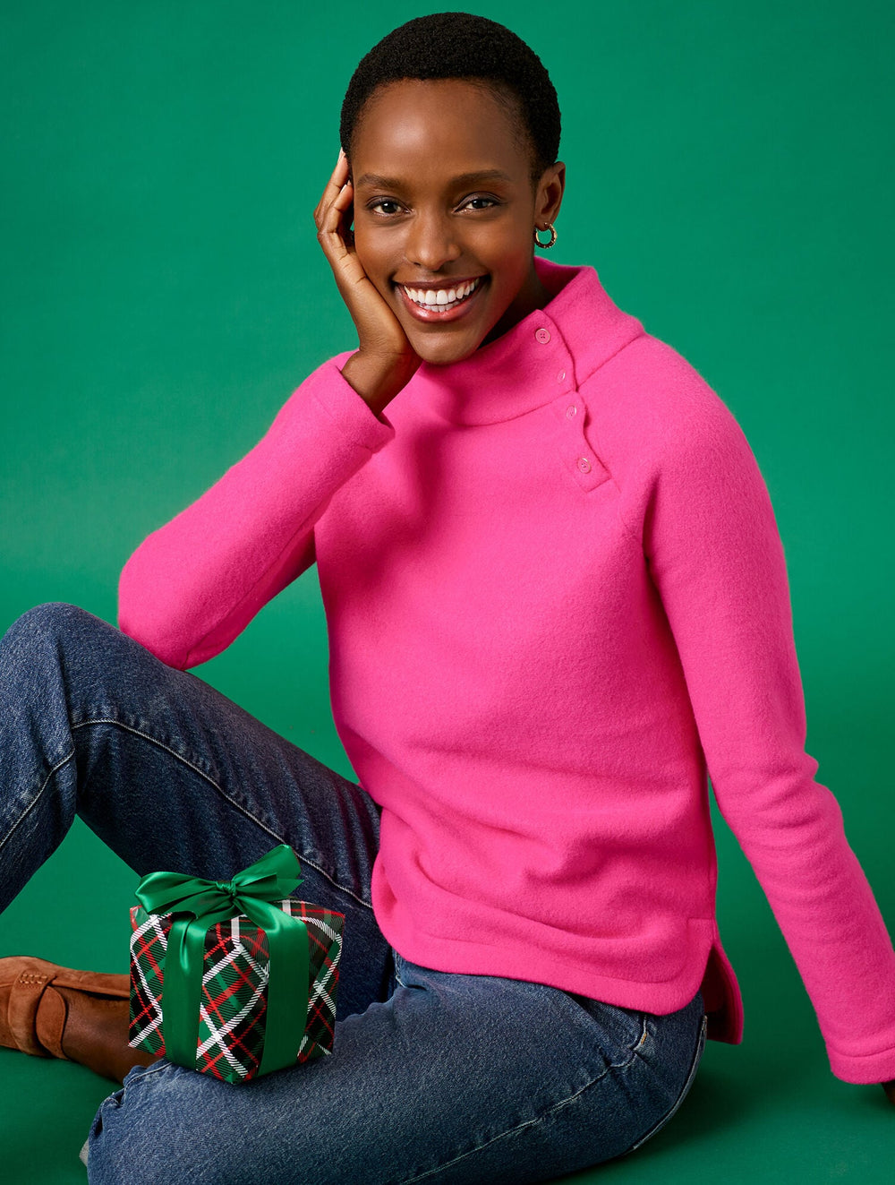 FLEECE MOCKNECK PULLOVER | Talbots for sale