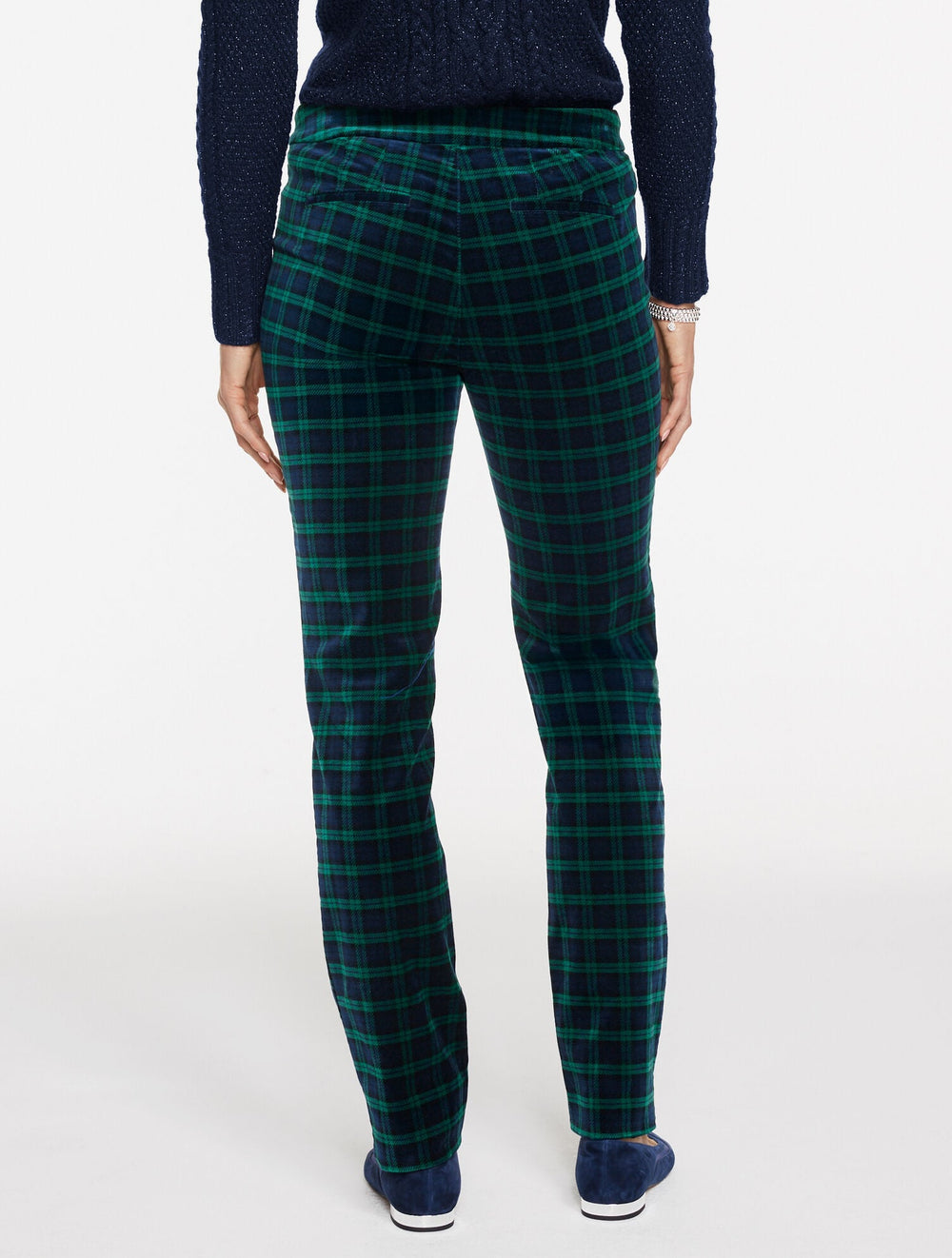 STRAIGHT LEG VELVETEEN PANTS - TRANQUIL TARTAN | Talbots online