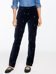 STRAIGHT LEG VELVETEEN PANTS - HOLIDAY CRITTER | Talbots US