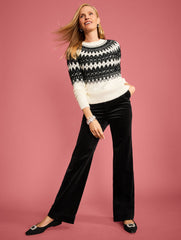 TROUSER LEG CORDUROY PULL-ON PANTS | Talbots online
