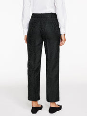 JACQUARD LEOPARD STRAIGHT ANKLE PANTS | Talbots for sale