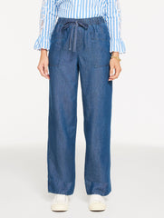 STRAIGHT LEG PULL-ON PANTS - REFINED DENIM | Talbots for sale
