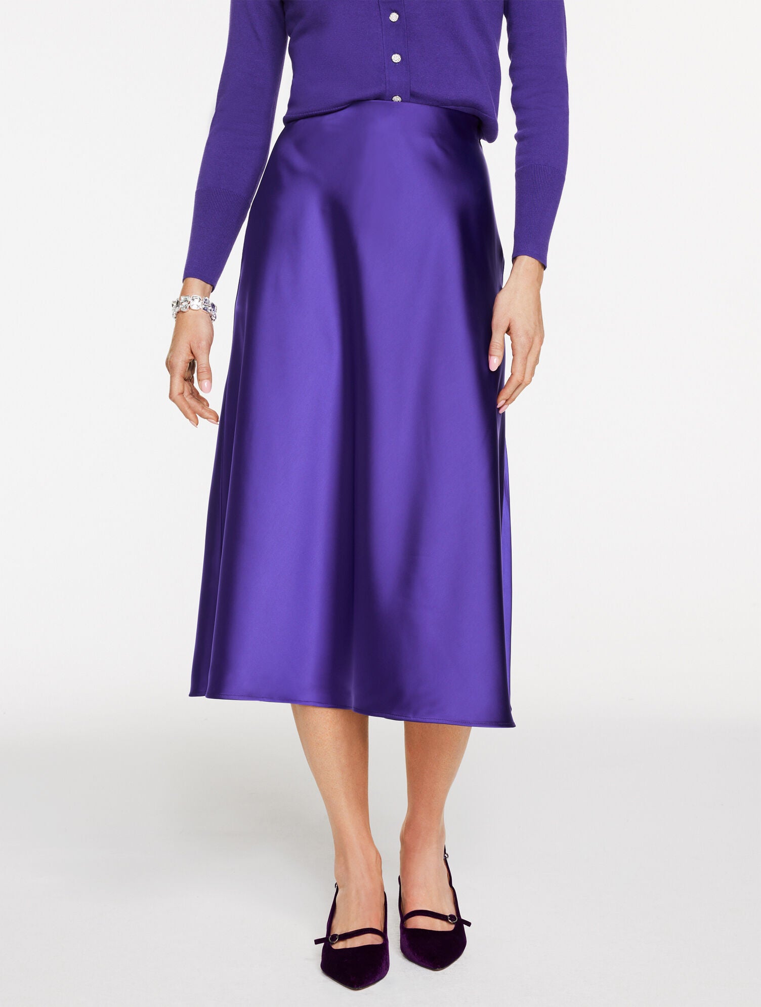 SATIN MIDI SKIRT | Talbots US