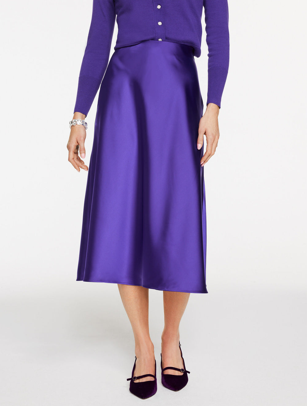 SATIN MIDI SKIRT | Talbots US