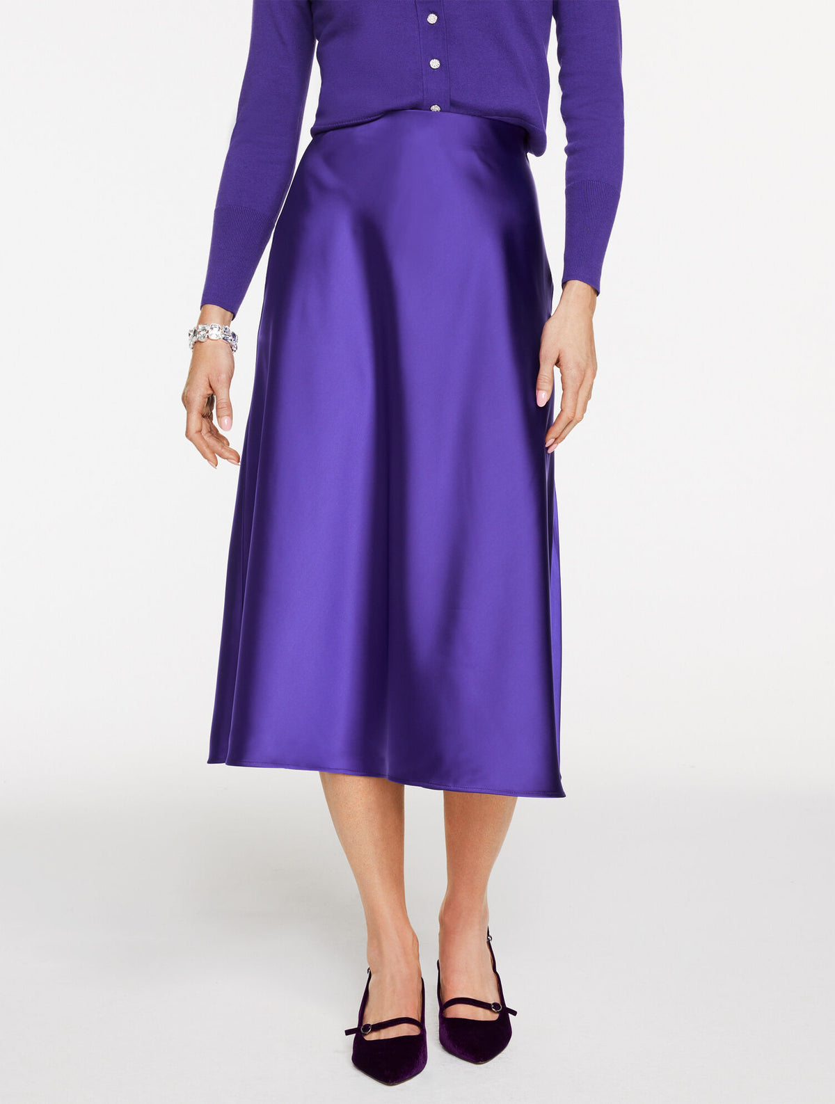 SATIN MIDI SKIRT | Talbots US