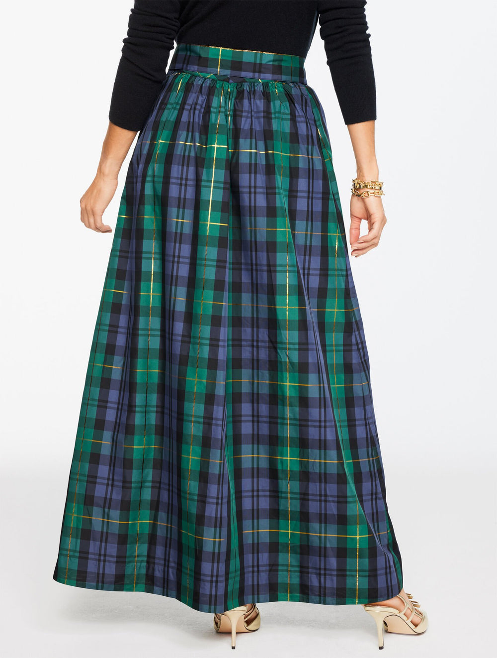 TAFFETA FIT & FLARE SKIRT - SLOANE TARTAN | Talbots near me
