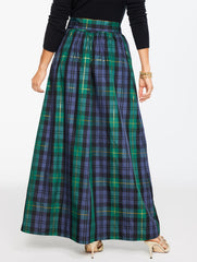 TAFFETA FIT & FLARE SKIRT - SLOANE TARTAN | Talbots near me