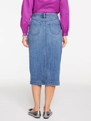 EMBELLISHED DENIM MIDI SKIRT | Talbots on sale