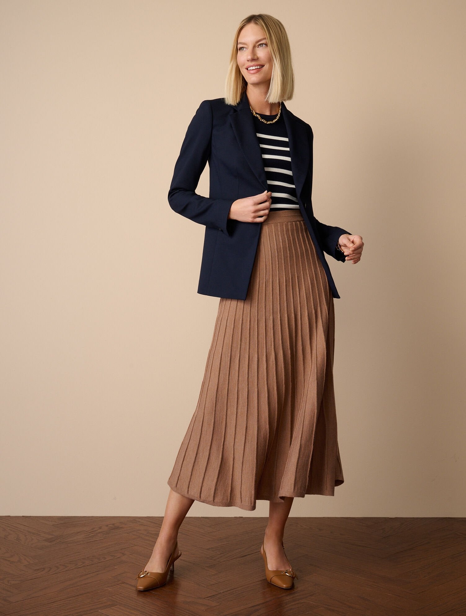 PLEATED FIT & FLARE SKIRT | Talbots near me