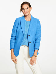 CLASSIC SHETLAND BLAZER - POND BLUE | Talbots on sale