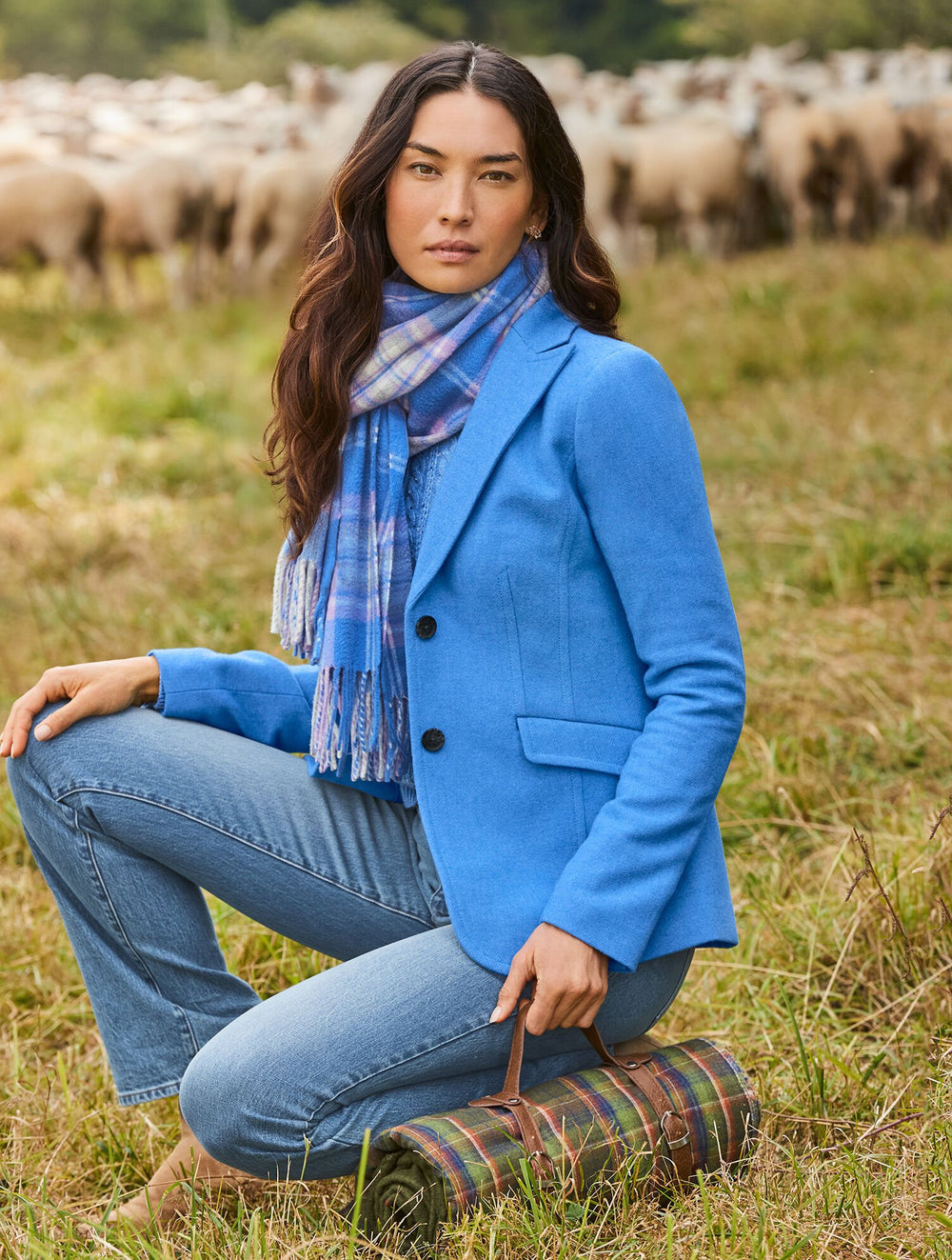 CLASSIC SHETLAND BLAZER - POND BLUE | Talbots on sale
