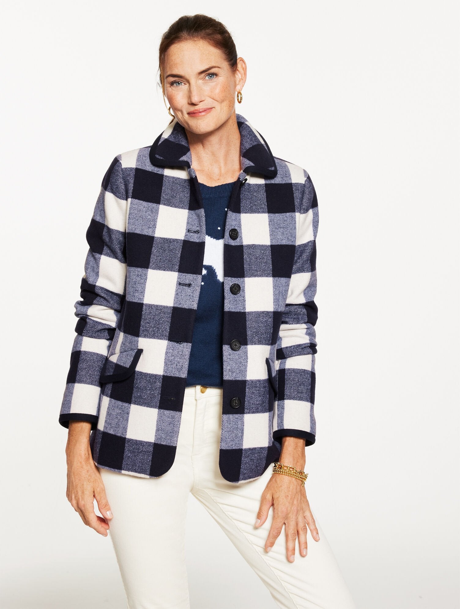 BUFFALO CHECK TIPPED JACKET | Talbots on sale