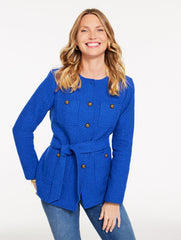 TIE WAIST TWEED JACKET | Talbots sale