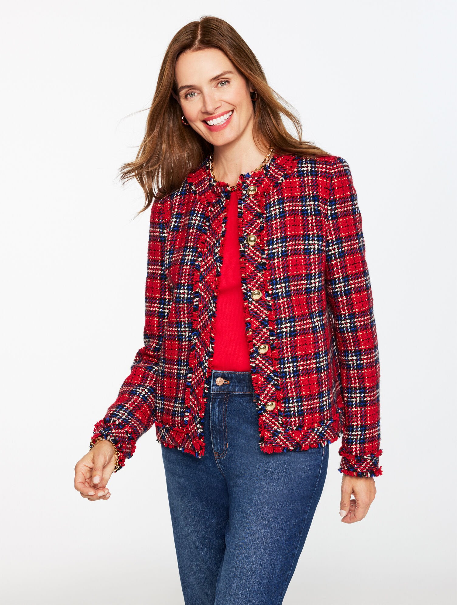 LADY JACKET - CUPID TARTAN | Talbots US