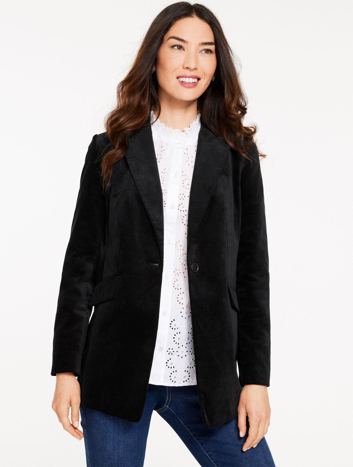 MODERN VELVETEEN BLAZER | Talbots on sale