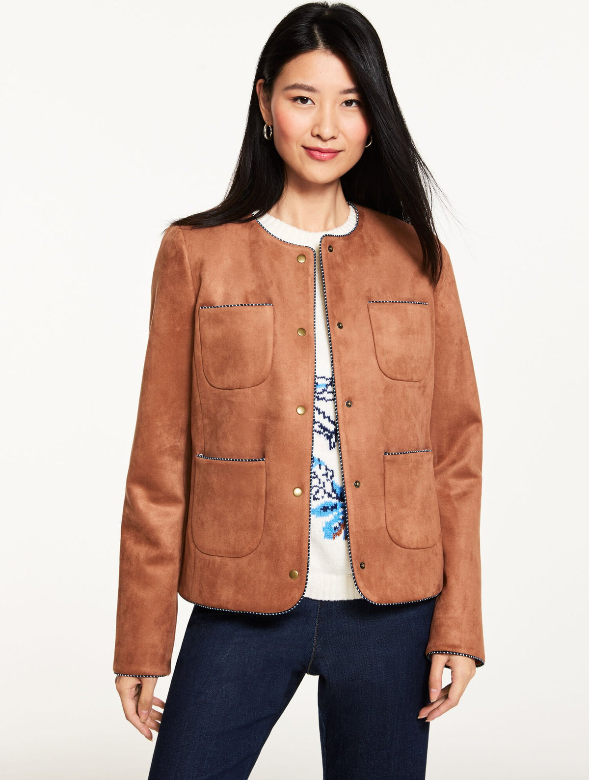 FAUX SUEDE JACKET | Talbots near me