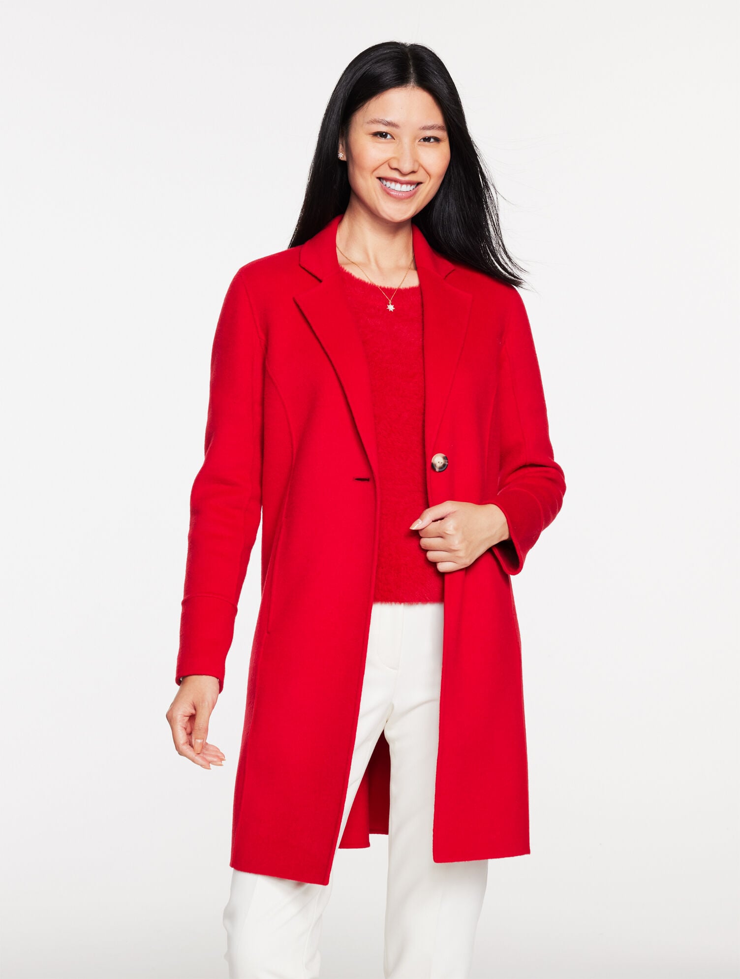 DOUBLE FACE WOOL BLEND COAT | Talbots sale