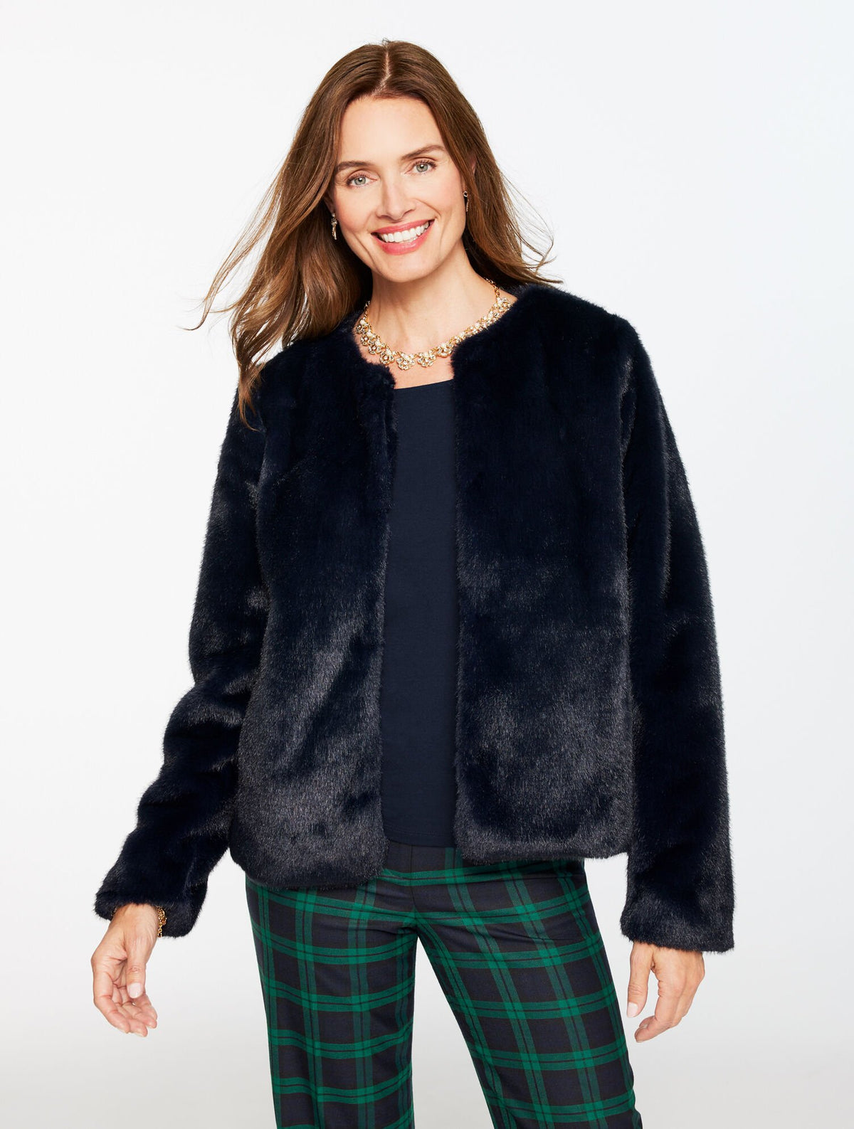 FAUX FUR JACKET | Talbots for sale