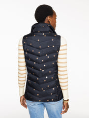 DOWN PUFFER VEST - SCATTERED SNOWFLAKES | Talbots online
