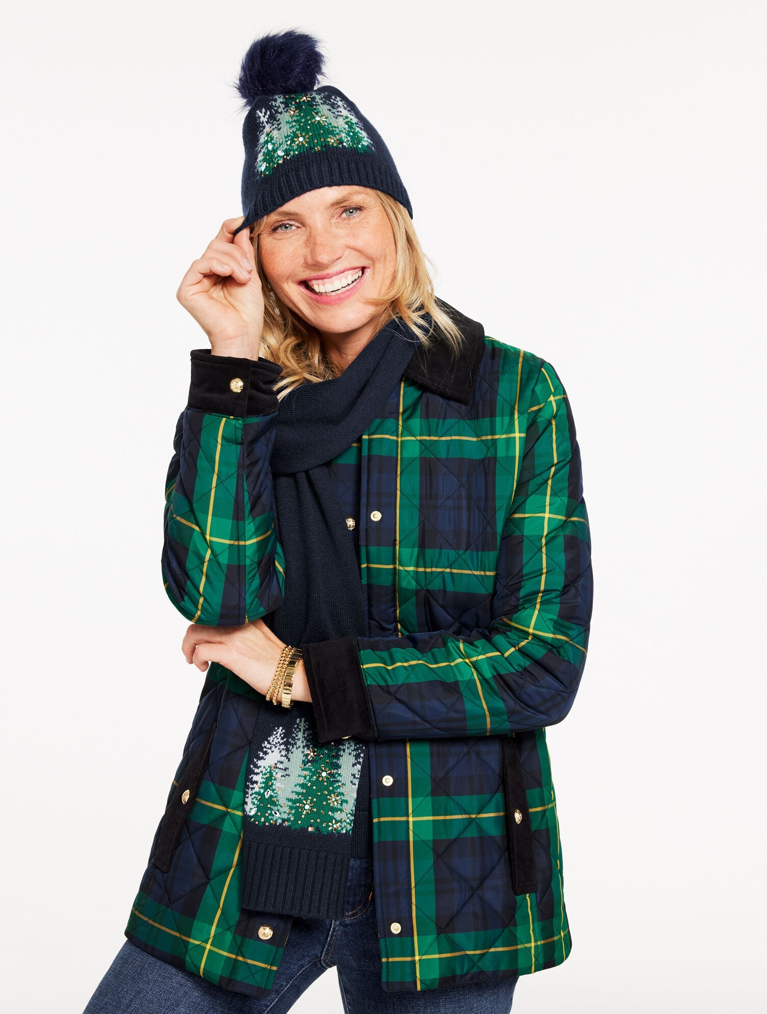 PUFFER JACKET - SLOANE TARTAN | Talbots outlet