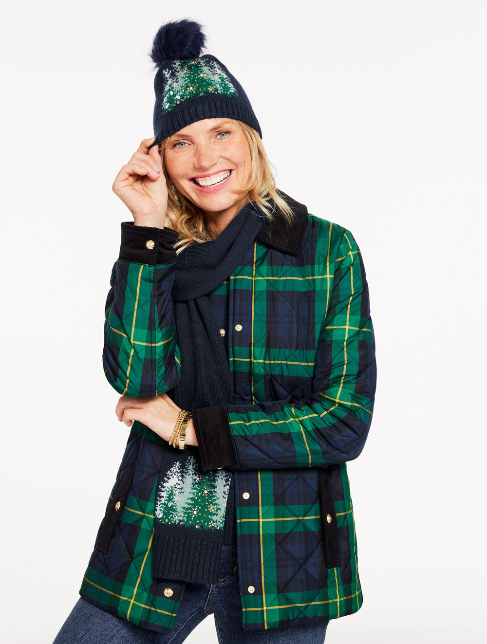PUFFER JACKET - SLOANE TARTAN | Talbots outlet